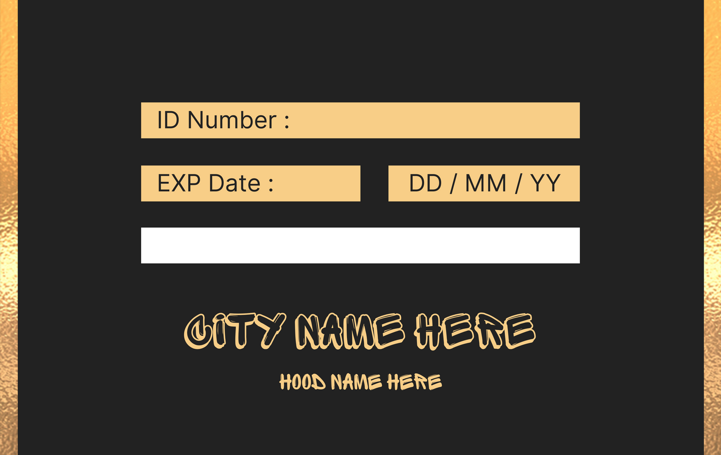 Hood Pass ID Card (Customized)