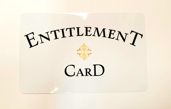 Entitlement Card $2.99 #EntitlementCard #Entitlement