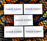 $4.99 for 5 "Race Cards" Business Cards