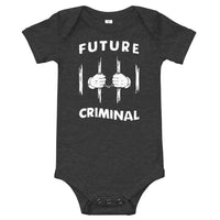 Future Criminal Baby Onesie (White Ink)