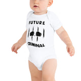 Future Criminal Baby Onesie Black Ink