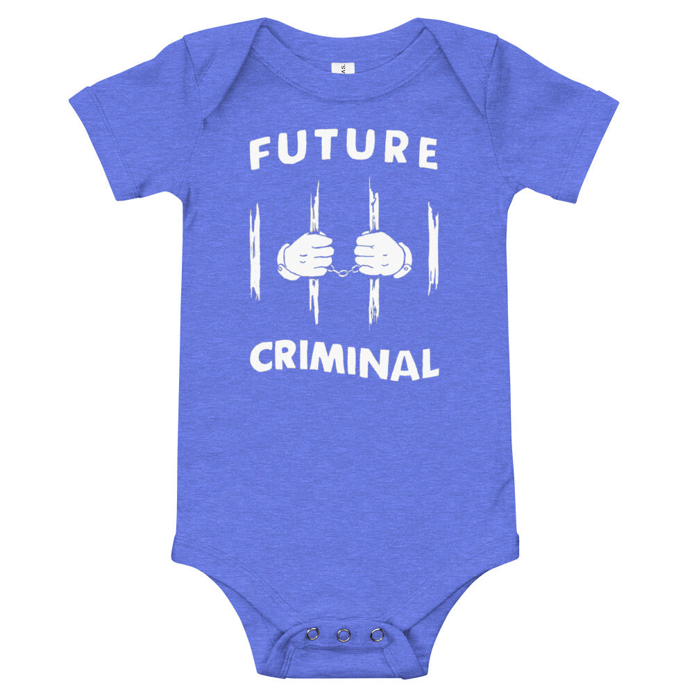 Future Criminal Baby Onesie (White Ink)