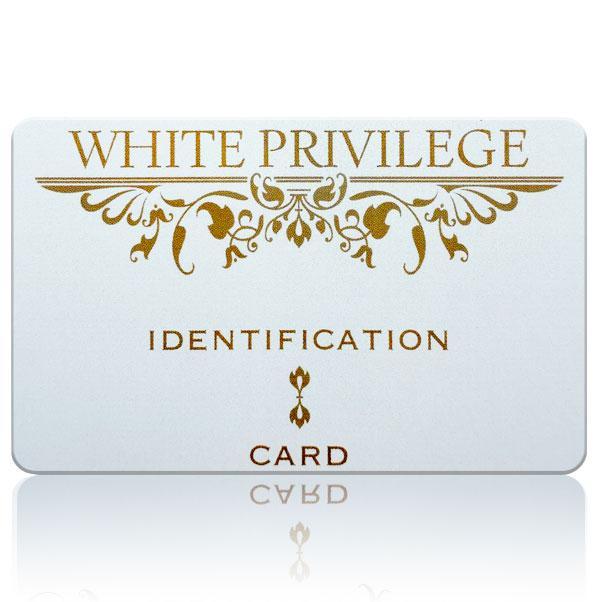 OFFICIAL WHITE PRIVILEGE I.D. CARD $4.99 FREE shipping!